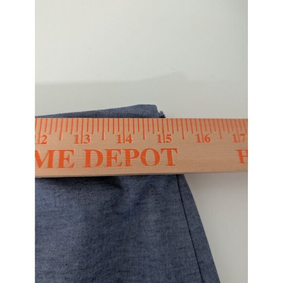 NEW Talbots Chambray Floral Embroidered Skirt Womens Size 4 Blue Cotton A Line - Picture 9 of 10